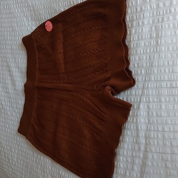 💚NWT Ardene Brown Cable Knit Biker Shorts - Picture 4 of 5